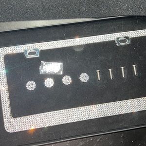Bling license plate frames